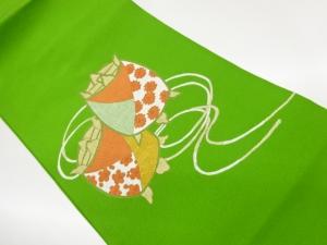 糸巻に花模様刺繍名古屋帯